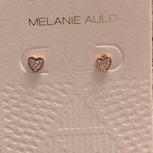 Melanie Auld | Pave Vermeil Heart Studs